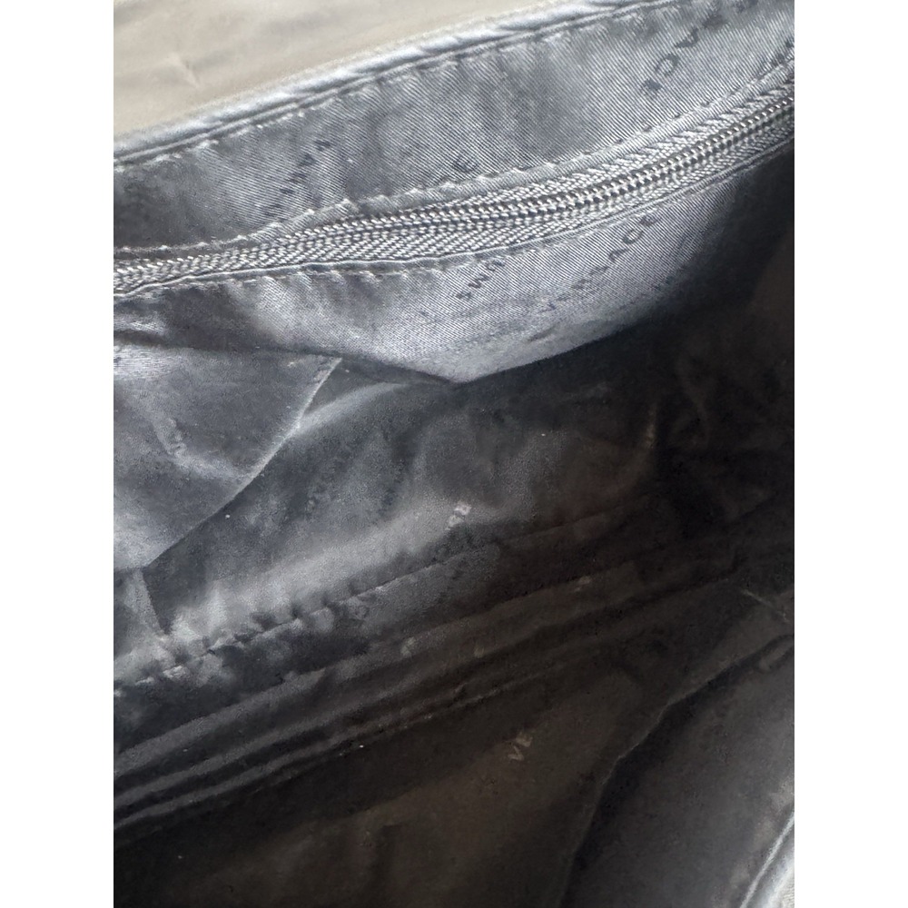 Versace Parfums Vintage Black Crossbody Messenger Bag Gold Medusa Logo Greek Key - Picture 5 of 16